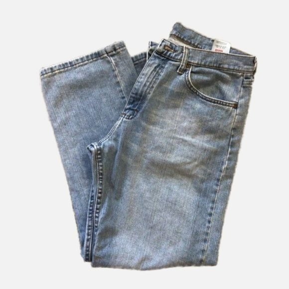 Wrangler Jeans Premium Quality 34x30 Work Jeans Relaxed Straight Fit Barn Wear - Picture 2 of 8